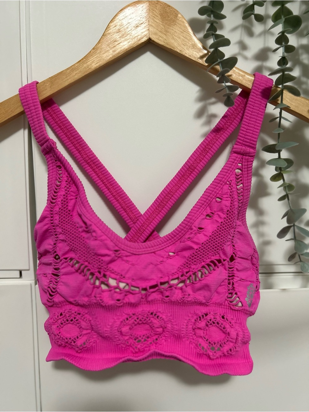 FP Movement by Free People Crochet Bralette — Fuchsia Pink